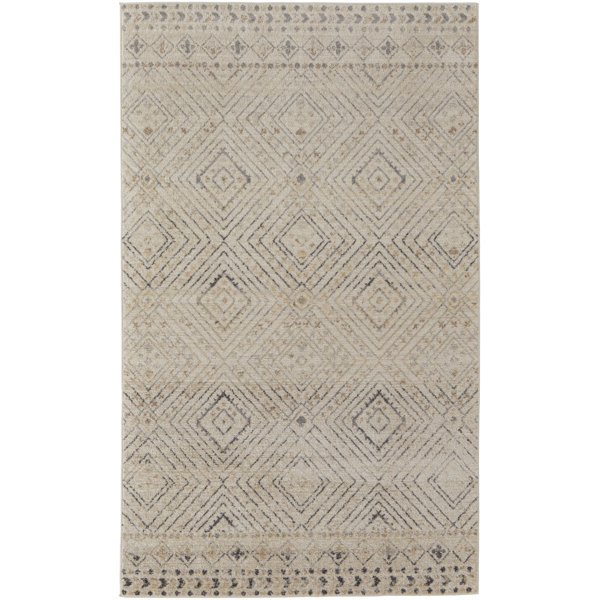 Union Rustic Gotay Tribal Nomadic, Tribal, Ivory / Charcoal Gray, Area